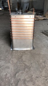 Water cooler tank with copper evaporator coil bonded to the outer wall