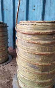 Milk bulk cooler tanks with copper coil winding bonded by thermal paste